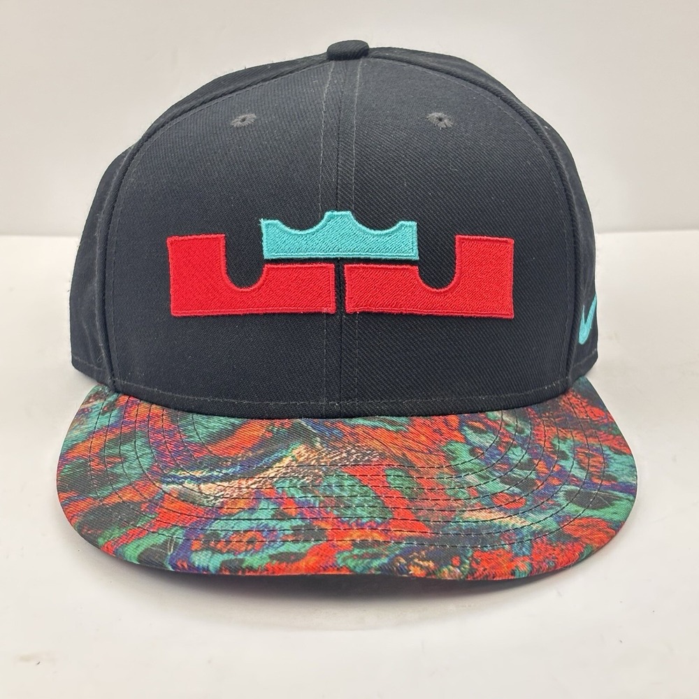 Nike True Lebron James King Crown Flat Brim Hat Cap RARE Color One Size